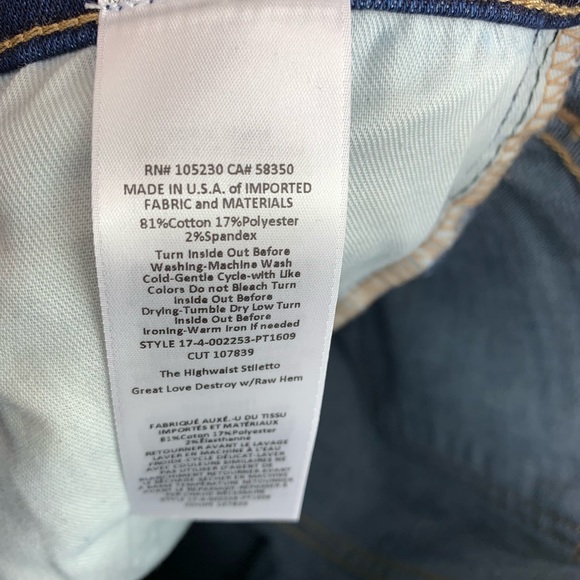 Current Elliot High Waist Stiletto Raw Hem Skinny - Picture 8 of 8